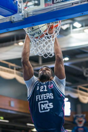 Marcus Delpeche Bristol, 21, Syntainics MBC vs. Bristol Flyers, European North Basketball League (ENBL), 2026–27, Germany, United Kingdom, October 13, 2026, Weissenfels Stadthalle, Saxony-Anhalt, Germany