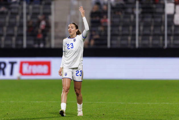 SOCCER - FIFA World Cup, WM, Weltmeisterschaft, Fussball 2027, quali, AUT vs KOS VIENNA,AUSTRIA,13.OCT.26 - SOCCER - FIFA Women s World Cup 2027, european qualifiers, OEFB international match, Länderspiel, Nationalmannschaft Austria vs Kosovo. Image shows Modesta Uka (KOS). GEPAxpictures xArminxRauthner