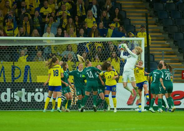 Strawberry Arena SOLNA, SWEDEN - OCTOBER 13: Meda Seskute goalkeeper of Lithuania in the World Cup 2027 qualifier match between Sweden and Lithuania at Strawberry Arena on October 13, 2026 in Solna, Sweden. (Peter Sonander SPP) Copyright: xPeterxSonander SPPx spp-en-PeSo-20261013_SPP_PeterSonander_7379