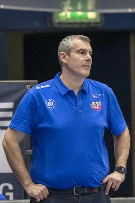 ENBL 2026–2027 Syntainics MBC vs. Bristol Flyers Weissenfels, Germany October 13, 2026 Pictured: Head Coach Andreas Kapoulas Bristol Weissenfels City Hall Saxony-Anhalt, Germany
