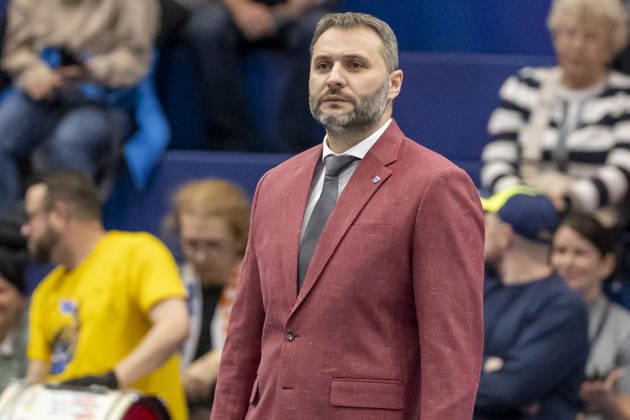 ENBL 2026–2027 Syntainics MBC vs. Bristol Flyers Weissenfels, Germany October 13, 2026 Pictured: Head Coach Vladimir Jovanovic Weissenfels Weissenfels City Hall Saxony-Anhalt, Germany