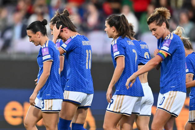 RECORD DATE NOT STATED 13th October 2026; Stadio Artemio Franchi, Florence, Italy; Womens WC Qualification Europe Football, Italy versus Belarus; Barbara Bonansea of Italy celebrates after scoring the goal of 1-0 DomenicoxCippitelli