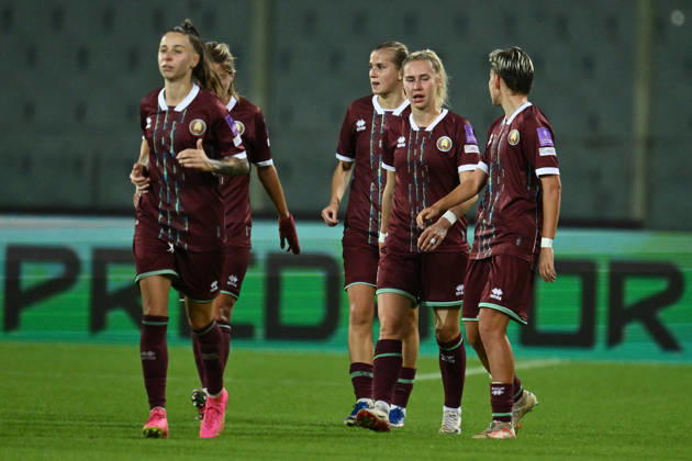 SOCCER - FIFA World Cup, WM, Weltmeisterschaft, Fussball - 2027 Women s European Qualifiers Playoffs - Italy vs. Belarus Photo by IPA ABACAPRESS.COM89643056 - Karyna Alkhovik of Belarus celebrates after scoring the goal that tied the game at 1-1 during the second leg of the first round of the FIFA Women s World Cup 2027 European Qualifiers Playoffs between Italy and Belarus at Artemio Franchi Stadium on October 13, 2026, in Florence, Italy. Florence Italy  Copyright: xIPAxSport ABACAx