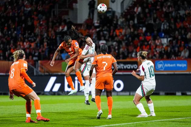 TILBURG - Esmee Brugts of the Netherlands scores the 1-0 during the World Cup qualifying match between the Netherlands and Hungary at the Koning Willem II Stadium on October 13, 2026 in Tilburg, the Netherlands. TOBIAS KLEUVER ANP xVIxANPxSportx xxANPxIVx 572342689 originalFilename: 572342689.jpg
