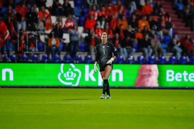 TILBURG , 13-10-2026 , Koning Willem II Stadium , season 2026 2027 , UEFA World Cup Qualification play-offs football , match between The Netherlands and Hungary (women) , picture shows Netherlands goalkeeper Lize Kop Netherlands - Hungary (women)  x208296226x Copyright: