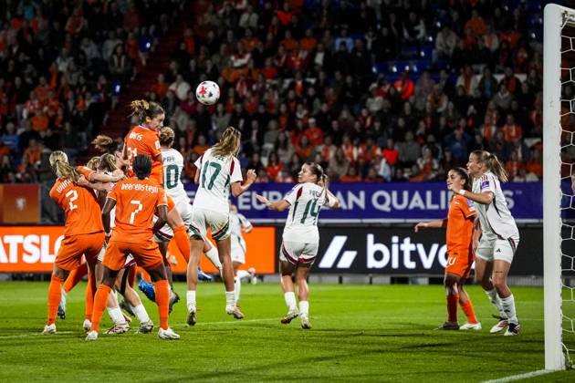 TILBURG - Damaris Egurrola of the Netherlands scores the 3-0 during the World Cup qualifying match between the Netherlands and Hungary at the Koning Willem II Stadium on October 13, 2026 in Tilburg, the Netherlands. TOBIAS KLEUVER ANP xVIxANPxSportx xxANPxIVx 572349251 originalFilename: 572349251.jpg