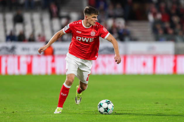 Soccer, 3rd Division, Matchday 9: Rot Weiss Essen vs. Fortuna Köln on October 13, 2026, at the Stadion an der Hafenstraße in Essen. Michael Kostka, Essen. DFB regulations prohibit any use of photographs as image sequences and or quasi-video. xJRx