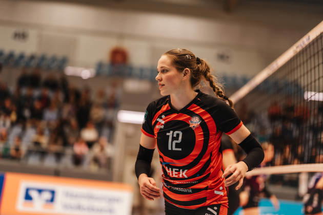Women s Volleyball, 2026–2027 Season, DEKRA 1 Volleyball Bundesliga: ETV Hamburger Volksbank Volleys vs. Schwarz Weiß Erfurt, October 13, 2026; Lisa Louwrink 12; ETV Hamburger Volksbank Volleys, Hamburg CU Arena, Hamburg, Germany
