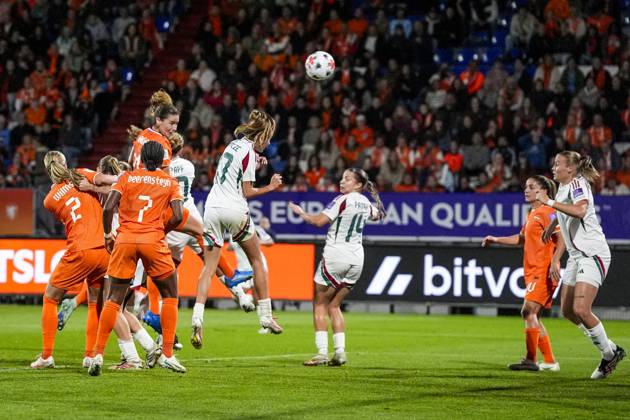 TILBURG - Damaris Egurrola of the Netherlands scores the 3-0 during the World Cup qualifying match between the Netherlands and Hungary at the Koning Willem II Stadium on October 13, 2026 in Tilburg, the Netherlands. TOBIAS KLEUVER ANP xVIxANPxSportx xxANPxIVx 572376720 originalFilename: 572376720.jpg