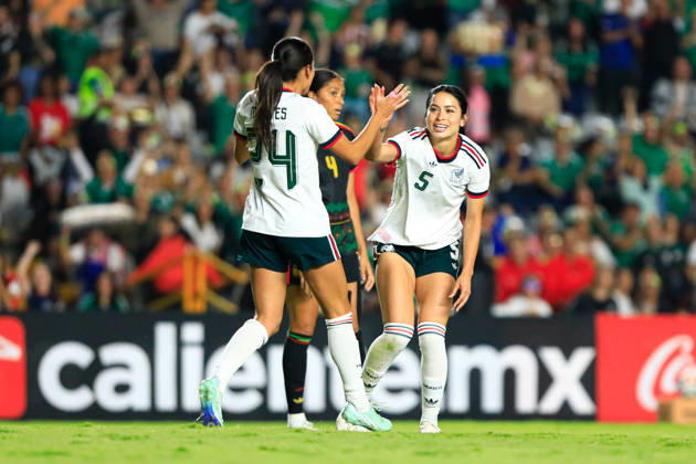 MEXICAN WOMEN S NATIONAL TEAM MEXICO VS. JAMAICA, INTERNATIONAL FRIENDLY, OCTOBER 13, 2026, QUERÉTARO, MEXICO Action photo of Maricarmen Reyes of Mexico (No. 24) celebrating a goal during an international friendly match against Jamaica at Estadio Corregidora in Querétaro, Mexico. PHOTO BY IMAGENSHOP AGENCIA FOTOGRAFICA QUERÉTARO, QUERÉTARO, MEXICO Copyright: xLUISxGONZALEZx