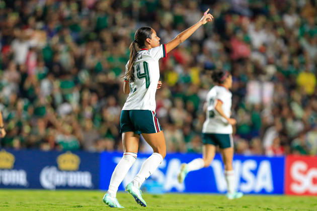 MEXICAN WOMEN S NATIONAL TEAM MEXICO VS. JAMAICA, INTERNATIONAL FRIENDLY, OCTOBER 13, 2026, QUERÉTARO, MEXICO Action photo of Maricarmen Reyes (No. 24) of Mexico celebrating a goal against Jamaica during an international friendly match at the Estadio Corregidora in Querétaro, Mexico. PHOTO BY IMAGENSHOP AGENCIA FOTOGRAFICA QUERÉTARO, QUERÉTARO, MEXICO Copyright: xLUISxGONZALEZx