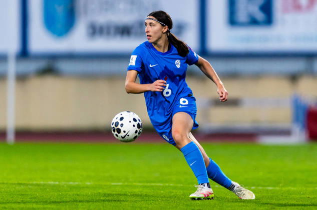 SOCCER - FIFA World Cup, WM, Weltmeisterschaft, Fussball - Women s Qualifiers - Slovenia vs. Turkey Photo by IPA ABACAPRESS.COM89666629 - Kaja Korosec of Slovenia (SLO) during a soccer match between Slovenia (SLO) and Turkey (TUR) in Round 1 of the Playoffs of the 2027 FIFA Women s European Qualifiers at Domzale Stadium, Domzale, Slovenia, on October 13, 2026. Photo by Nik Moder Moder Photo Agency during the Women’s Qualifiers—Slovenia vs. Turkey, a FIFA World Cup match on October 13, 2026  Copyright: xIPAxSport ABACAx