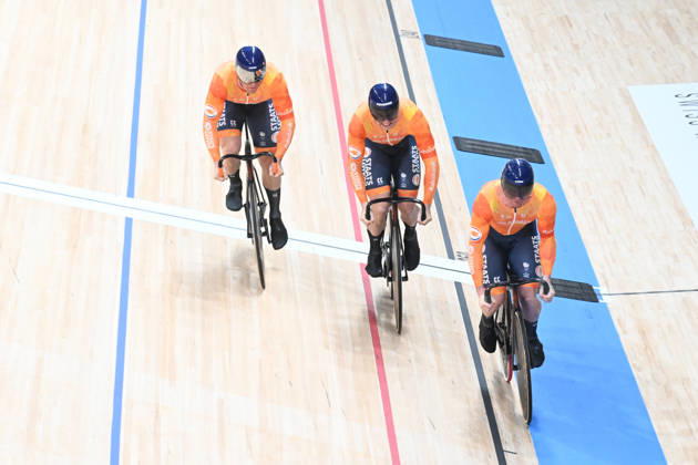 14-10-2026 World Championships Elite Track; Giornata 01; 2026, Olanda; Hoogland, Jeffrey; Lavreysen, Harrie; Van Den Berg, Roy; Shanghai - Velodromo; 