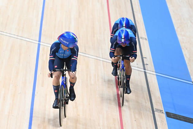 14-10-2026 World Championships Elite Track; Giornata 01; 2026, Italia; Bianchi, Matteo; Cusumano, Filippo; Predomo, Mattia; Shanghai - Velodromo; 