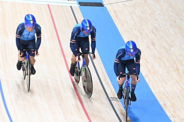 14-10-2026 World Championships Elite Track; Giornata 01; 2026, Italia; Bianchi, Matteo; Cusumano, Filippo; Predomo, Mattia; Shanghai - Velodromo; 