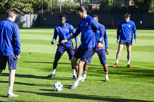 Gent s Christian Burgess pictured in action during a training session of Belgian soccer team KAA Gent, Wednesday 14 October 2026 in Gent. The team is preparing for the opening match of the UEFA Conference League league phase against Danish Aarhus GF tomorrow. TOMxGOYVAERT  x189774878x