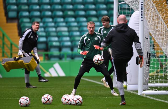 Viljami Sinisalo of Celtic training this morning. Celtic FC Team Training, Football, Celtic Park, Parkhead, Glasgow, Scotland, UK - 14 Oct 2026Glasgow Celtic Park Scotland United Kingdom  Copyright: xMarkxRunnacles Shutterstockx 17214007c