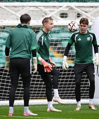 Viljami Sinisalo of Celtic training this morning. Celtic FC Team Training, Football, Celtic Park, Parkhead, Glasgow, Scotland, UK - 14 Oct 2026Glasgow Celtic Park Scotland United Kingdom  Copyright: xMarkxRunnacles Shutterstockx 17214007j