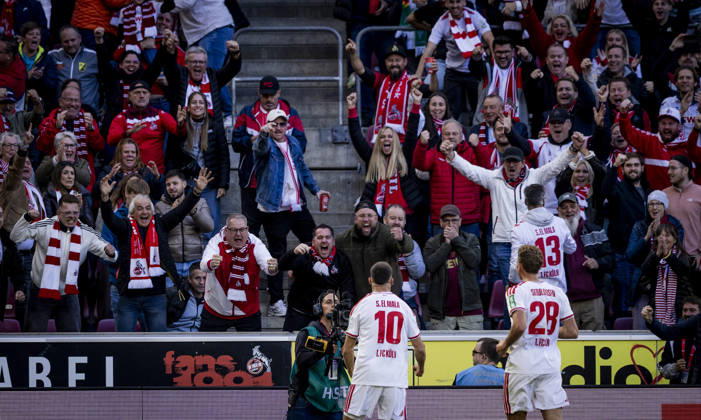 Cologne, Germany, Oct. 11, 2026 Goal celebration Said El Mala Cologne Sebastian Sebulonsen Cologne 1. FC Cologne Borussia Mönchengladbach 11 10 2026