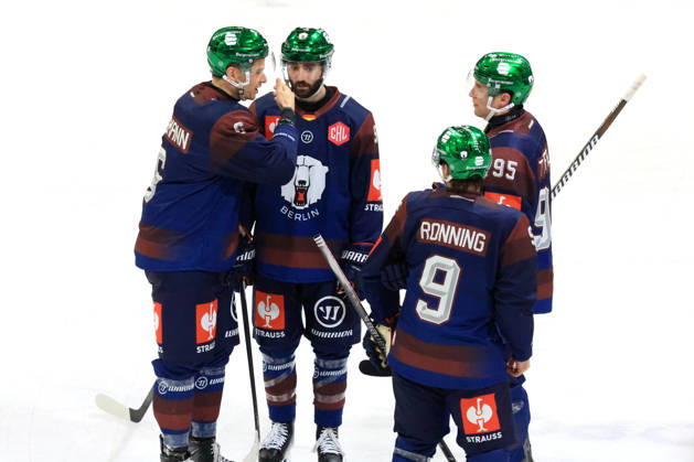 October 14, 2026, DEU, GER, Ice Hockey, Champions League, 2026–27 Season, Berlin, Eisbären Berlin vs. Klagenfurther AC Eisbären Roster, Kai Wissmann Eisbären Berlin 6, Liam Kirk Eisbären Berlin 94, Ty Ronning Eisbären Berlin 9, Frederik Tiffels Eisbären Berlin 95, nordphoto GmbH, Engler, City, Wellblechpalast, Federal State, Country Copyright: xNordphotox xEnglerx