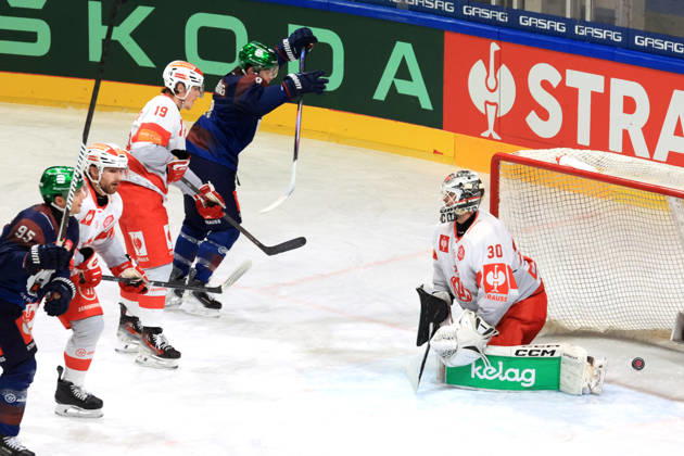October 14, 2026, DEU, GER, Ice Hockey, Champions League, 2026–27 Season, Berlin, Eisbären Berlin vs. Klagenfurther AC 2–0 (goals by Ty Ronning, Eisbären Berlin 9; David Waschnig, Klagenfurt 19; Mareks Mitens Furey, Klagenfurt 30), Celebration, cheering, joy, happiness, happy, positive emotions, nordphoto GmbH, Engler, City, Wellblechpalast, Federal State, Country Copyright: xNordphotox xEnglerx