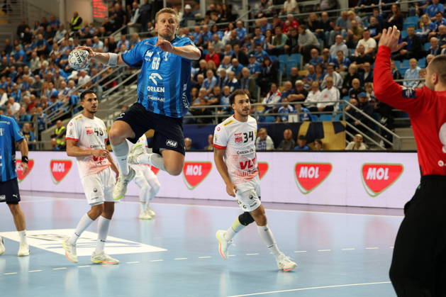 Plock 14.10.2026 Liga mistrzow pilka reczna mezczyzn faza grupowa sezon 2026 27 --- Group phase mens handball EHF Champions League Orlen Wisla Plock - HC Vardar 1961 Skopje Frederik Bjerre Fot. Marcin Solarz FotoPyK NEWSPIX.PL --- newspix.pl 