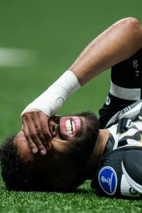 BELO HORIZONTE, BRAZIL - OCTOBER 14: Renan Lodi of Atletico Mineiro reacts during the Copa CONMEBOL Sudamericana 2026 semi-final first leg match between Atletico Mineiro and Montevideo City Torque at Arena MRV on October 14, 2026 in Belo Horizonte, Brazil (Photo by Yuri Laurindo Sports Press Photo SPP) Copyright: xSportsxPressxPhotox Sportspressphoto_SPR256612