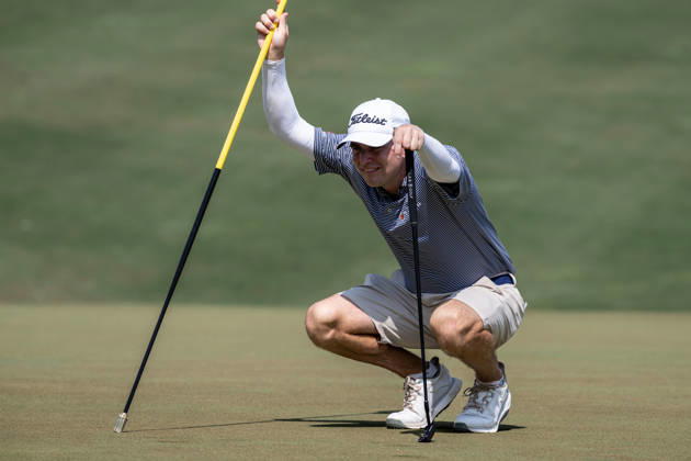 October 15, 2026, Coloane, Macao Sar, China: David BOOTE from Wales finishing his round on the 9th green.Opening Round in the Macao Open Golf at Macau Golf & Country Club. Coloane China - ZUMAr144 20261015_zap_r144_168 Copyright: xJaynexRussellx