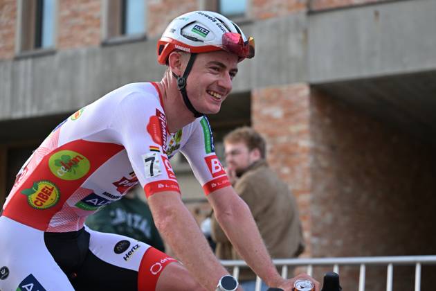 Belgium s Gerben Kuypers celebrates after winning the men elite race of the Kermiscross cyclocross cycling event, on Thursday 15 October 2026, in Ardooie. DAVIDxPINTENS  x189899405x