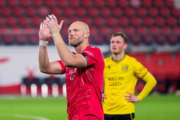 October 15, 2026: Goalkeeper Alexander Lundin of Mjällby celebrates after the UEFA Conference League soccer match between Mjällby and Inter Club d Escaldes on October 15, 2026 in Helsingborg. Photo by Christoffer Borg Mattisson, BILDBYRÅN COP 261 CB0562 soccer football fotball UEFA Conference League Conference League Mjällby in BBENG celebration cheers Copyright: CHRISTOFFERxBORGxMATTISSON BB261015CB129