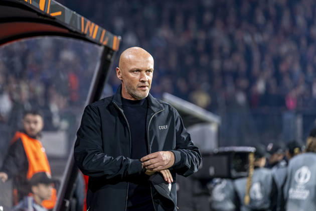 NIJMEGEN NEC Nijmegen coach Dick Schreuder during the UEFA Europa League match between NEC and Levski Sofia at Stadion De Goffert on October 15, 2026, in Nijmegen, the Netherlands. Photo by DeFodi Images