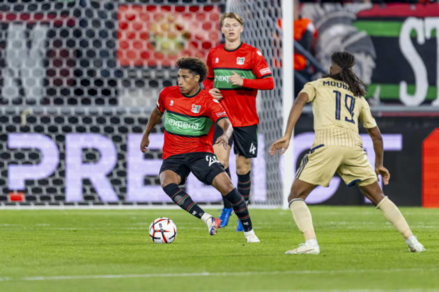 NIJMEGEN NEC Nijmegen midfielder Noe Lebreton during the UEFA Europa League match between NEC and Levski Sofia at Stadion De Goffert on October 15, 2026, in Nijmegen, the Netherlands. Photo by DeFodi Images