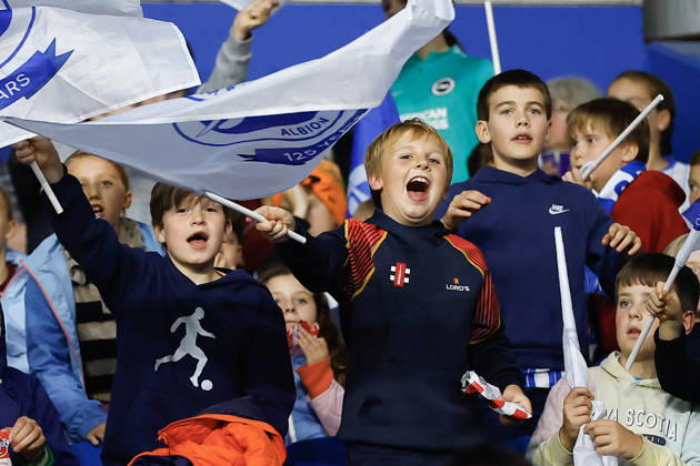 RECORD DATE NOT STATED 15th October 2026; American Express Stadium, Brighton, England; UEFA Conference League Football, Brighton and Hove Albion versus Kauno Zalgiris; Brighton and Hove Albion supporters ChrisxRoll