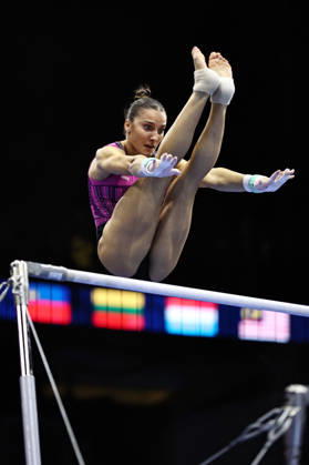 Helen Kevric, GER, during podium practice at the 2026 World Championships in Rotterdam on October 15, 2026