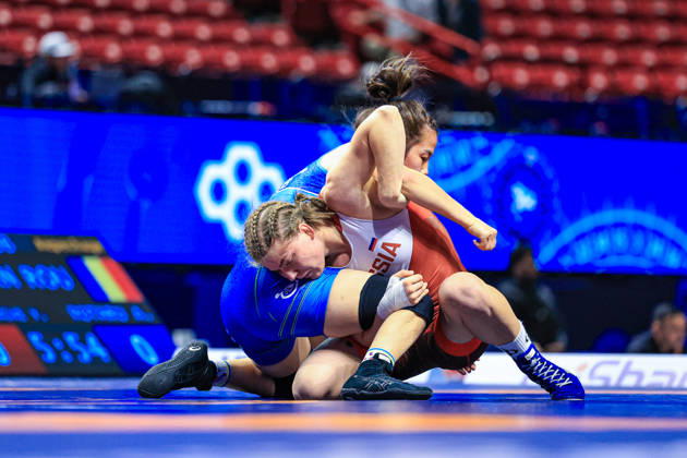 U23 World Championships, 55 kg, WW: Ulmeken Esenbaeva (UZB) vs. Kira Solobchuk (RUS) Copyright: xAmirrezaxAliasgarix Kadir Caliskan United World Wr