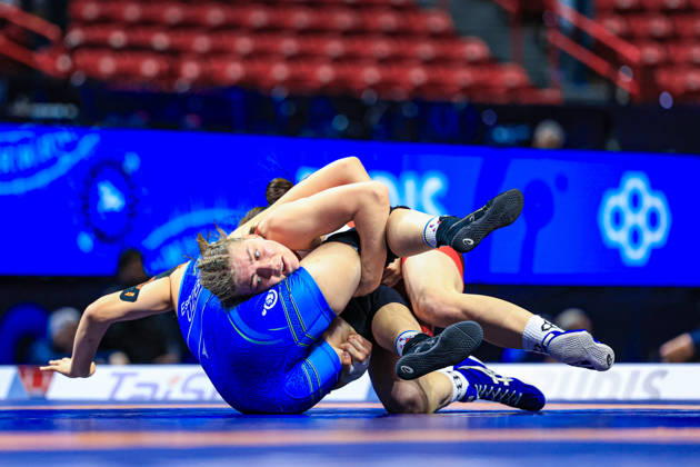 U23 World Championships, 55 kg, WW: Ulmeken Esenbaeva (UZB) vs. Kira Solobchuk (RUS) Copyright: xAmirrezaxAliasgarix Kadir Caliskan United World Wr