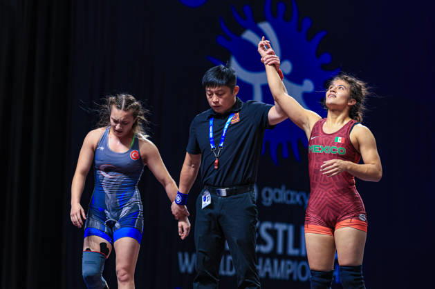 U23 World Championships, 57 kg, Women s Weight Class: Bertha Daniela Rojas Chavez (MEX) def. Emine Cakmak (TUR) Copyright: xAmirrezaxAliasgarix Kadir Caliskan United World Wr