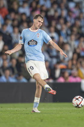 RC Celta vs. Juventus, UEFA Europa League Matchday 2: Williot Swedberg of Celta in action during Matchday 2 of the UEFA Europa League between RC Celta and Juventus at Abanca Balaidos Stadium on October 15, 2026, in Vigo, Abanca Balaidos Stadium, Pontevedra, Spain Copyright: xLuisxLorenzox
