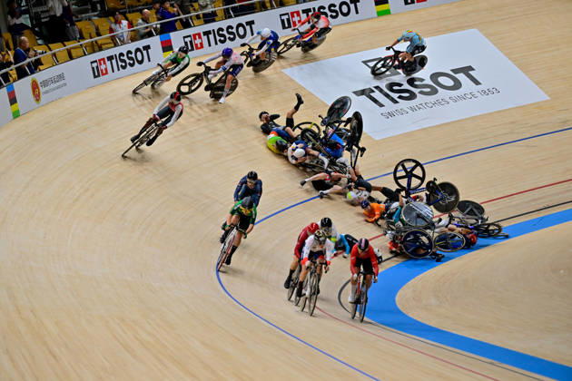 Crash Women s Omnium Scratch Race 1–4, 2026 UCI Track Cycling World Championships Women s Omnium Scratch Race 1–4, 2026, WIEBES Lorena DNF, eliminated UCI Track Cycling World Championships held from October 14 to 18, 2026, at the Shanghai Velodrome in Shanghai, China
