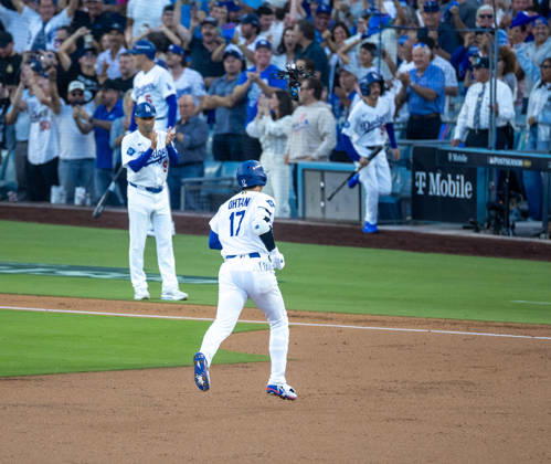 October 15, 2026, Los Angeles, California, USA: Los Angeles Dodgers Shohei Ohtani runs the bases as he hits a 3 run home run the second inning against the Milwaukee Brewers in Game 4 of the National League Championship Series at Dodgers Stadium in Los Angeles, California on Oct. 15, 2026. . . Los Angeles USA - ZUMAa60_ 0869623080st Copyright: xArmandoxArorizox