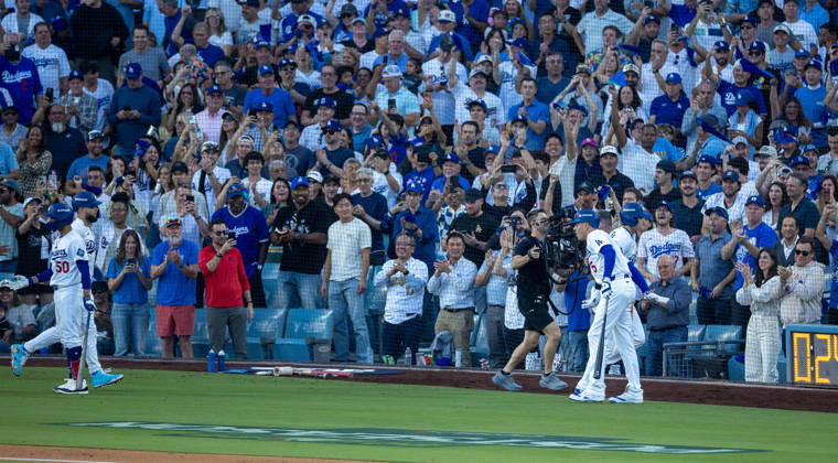 October 15, 2026, Los Angeles, California, USA: Los Angeles Dodgers Shohei Ohtani runs the bases as he hits a 3 run home run the second inning against the Milwaukee Brewers in Game 4 of the National League Championship Series at Dodgers Stadium in Los Angeles, California on Oct. 15, 2026. . . Los Angeles USA - ZUMAa60_ 0869623097st Copyright: xArmandoxArorizox