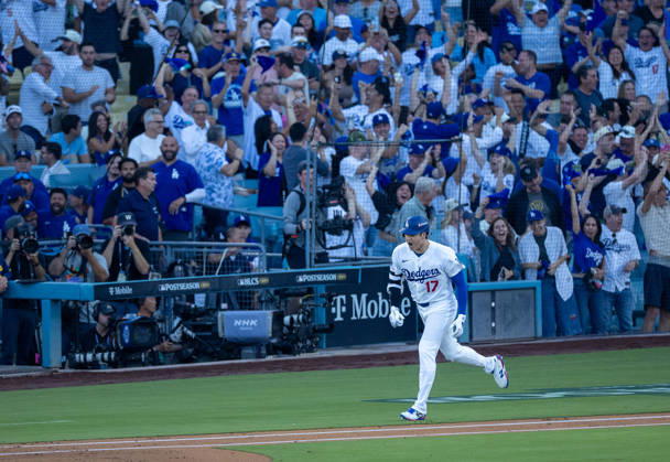 October 15, 2026, Los Angeles, California, USA: Los Angeles Dodgers Shohei Ohtani runs the bases as he hits a 3 run home run the second inning against the Milwaukee Brewers in Game 4 of the National League Championship Series at Dodgers Stadium in Los Angeles, California on Oct. 15, 2026. . . Los Angeles USA - ZUMAa60_ 0869623220st Copyright: xArmandoxArorizox