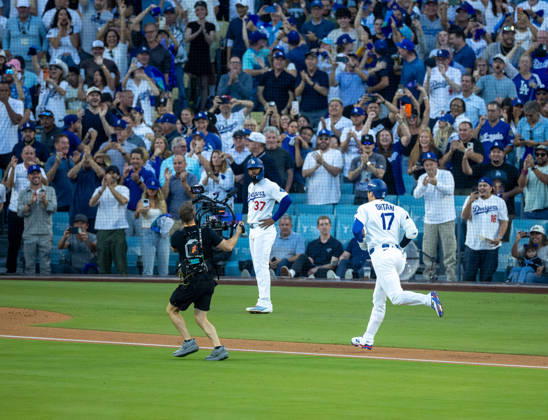 October 15, 2026, Los Angeles, California, USA: Los Angeles Dodgers Shohei Ohtani runs the bases as he hits a 3 run home run the second inning against the Milwaukee Brewers in Game 4 of the National League Championship Series at Dodgers Stadium in Los Angeles, California on Oct. 15, 2026. . . Los Angeles USA - ZUMAa60_ 0869623234st Copyright: xArmandoxArorizox