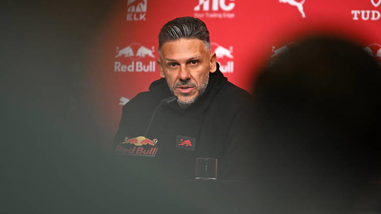 2026–2027 Bundesliga Season, Matchday 6, RB Leipzig Press Conference Ahead of Bayern Munich vs. RB Leipzig on October 16, 2026: Martin Demichelis, RB Leipzig Coach, at the RB Leipzig press conference ahead of the Bundesliga match against Bayern Munich on October 16, 2026, in Leipzig, Saxony, Germany, at the Red Bull training facility on Cottaweg