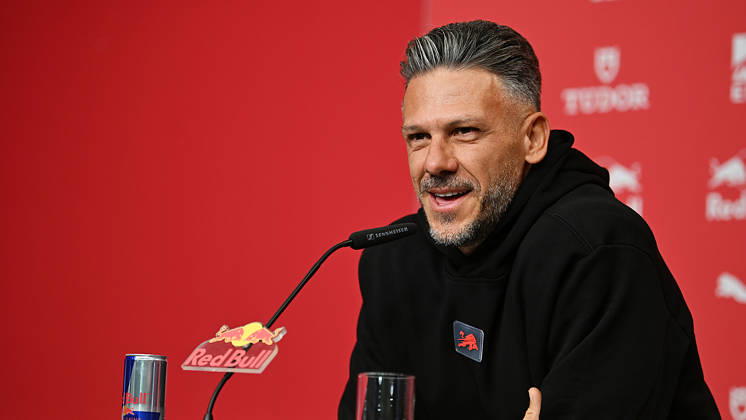 2026–2027 Bundesliga Season, Matchday 6, RB Leipzig Press Conference Ahead of Bayern Munich vs. RB Leipzig on October 16, 2026: Martin Demichelis, RB Leipzig Coach, at the RB Leipzig press conference ahead of the Bundesliga match against Bayern Munich on October 16, 2026, in Leipzig, Saxony, Germany, at the Red Bull training facility on Cottaweg