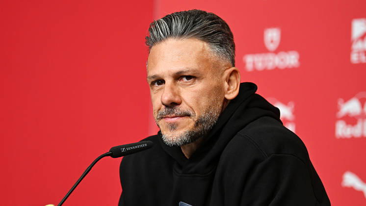 2026–2027 Bundesliga Season, Matchday 6, RB Leipzig Press Conference Ahead of Bayern Munich vs. RB Leipzig on October 16, 2026: Martin Demichelis, RB Leipzig Coach, at the RB Leipzig press conference ahead of the Bundesliga match against Bayern Munich on October 16, 2026, in Leipzig, Saxony, Germany, at the Red Bull training facility on Cottaweg