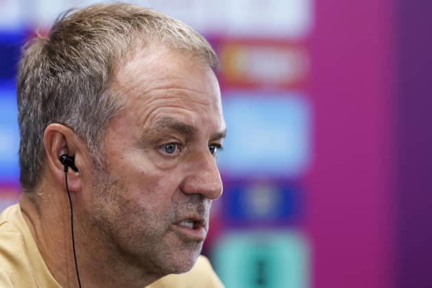 October 16, 2026, Sant Joan Despi, Barcelona, Spain: Hansi Flick, head coach of FC Barcelona, Barca attends his press conference, PK, Pressekonferenz during the training day of FC Barcelona ahead the Spanish League, LaLiga EA Sports, football match against Real Betis at Ciudad Esportiva Joan Gamper on October 16, 2026 in Sant Joan Despi, Barcelona, Spain. FC Barcelona Training And Press Conference - LaLiga EA Sports  - ZUMAa181 20261016_zaa_a181_016 Copyright: xJavierxBorregox