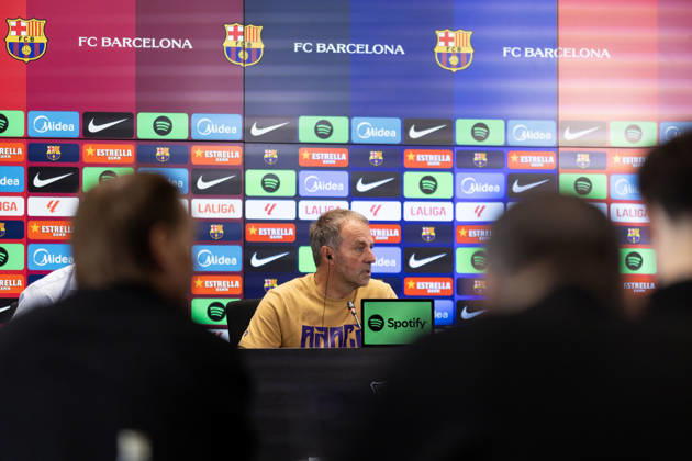 October 6, 2026, Sant Joan Despo, Barcelona, Spain: SANT JOAN DESPoÂ, SPAIN - OCTOBER 16: Hansi Flick, head coach of FC Barcelona, Barca speaks during a press conference, PK, Pressekonferenz ahead of the LaLiga EA Sports match against Real Betis on October 16, 2026, at the Ciutat Esportiva Joan Gamper in Sant Joan DespoÂ­, Barcelona, Spain. Press Conference Of Hansi Flick Ahead Of Real Betis Match  - ZUMAs316 20261006_znp_s316_006 Copyright: xMartixSeguraxRamonedax