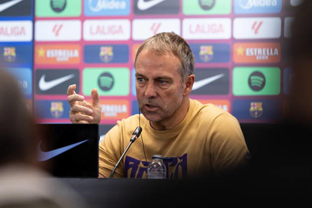 October 6, 2026, Sant Joan Despo, Barcelona, Spain: SANT JOAN DESPoÂ, SPAIN - OCTOBER 16: Hansi Flick, head coach of FC Barcelona, Barca speaks during a press conference, PK, Pressekonferenz ahead of the LaLiga EA Sports match against Real Betis on October 16, 2026, at the Ciutat Esportiva Joan Gamper in Sant Joan DespoÂ­, Barcelona, Spain. Press Conference Of Hansi Flick Ahead Of Real Betis Match  - ZUMAs316 20261006_znp_s316_015 Copyright: xMartixSeguraxRamonedax