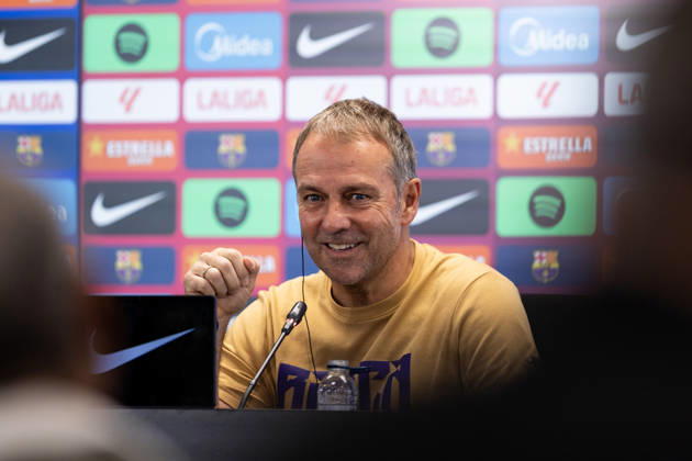 October 6, 2026, Sant Joan Despo, Barcelona, Spain: SANT JOAN DESPoÂ, SPAIN - OCTOBER 16: Hansi Flick, head coach of FC Barcelona, Barca speaks during a press conference, PK, Pressekonferenz ahead of the LaLiga EA Sports match against Real Betis on October 16, 2026, at the Ciutat Esportiva Joan Gamper in Sant Joan DespoÂ­, Barcelona, Spain. Press Conference Of Hansi Flick Ahead Of Real Betis Match  - ZUMAs316 20261006_znp_s316_018 Copyright: xMartixSeguraxRamonedax